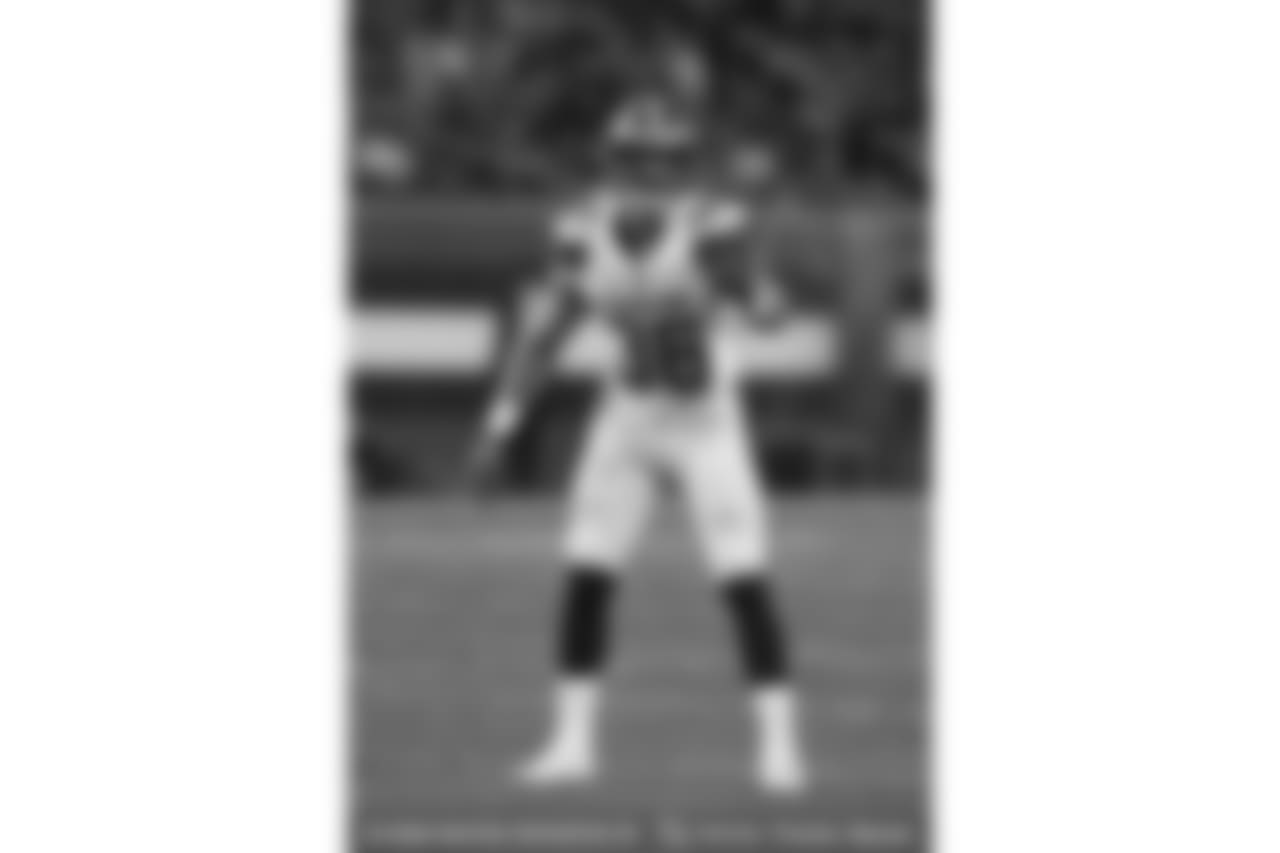 Cleveland Browns defensive back Justin Currie plays against the New Orleans Saints during the first half of an NFL preseason football game, Thursday, Aug. 10, 2017, in Cleveland. (AP Photo/Ron Schwane)