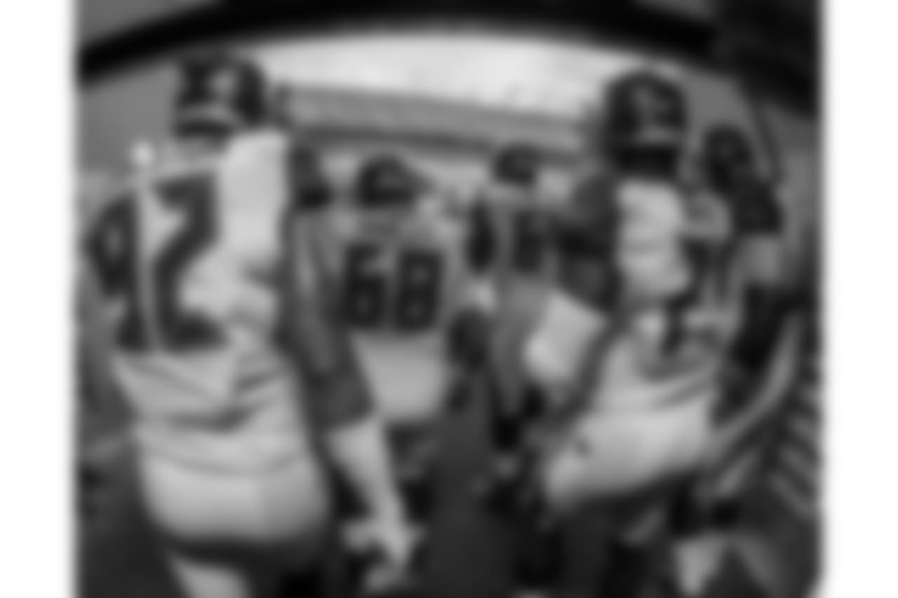 DE William Gholston, C Joe Hawley, G/T Kevin Pamphile and DE Channing Ward