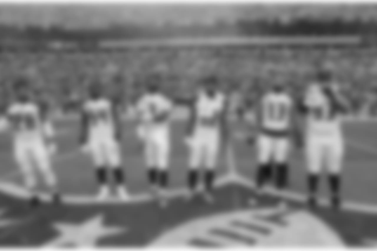 CB Josh Robinson, LB Lavonte David, QB Jameis Winston, LB Kwon Alexnder, WR Mike Evans and DT Gerald McCoy