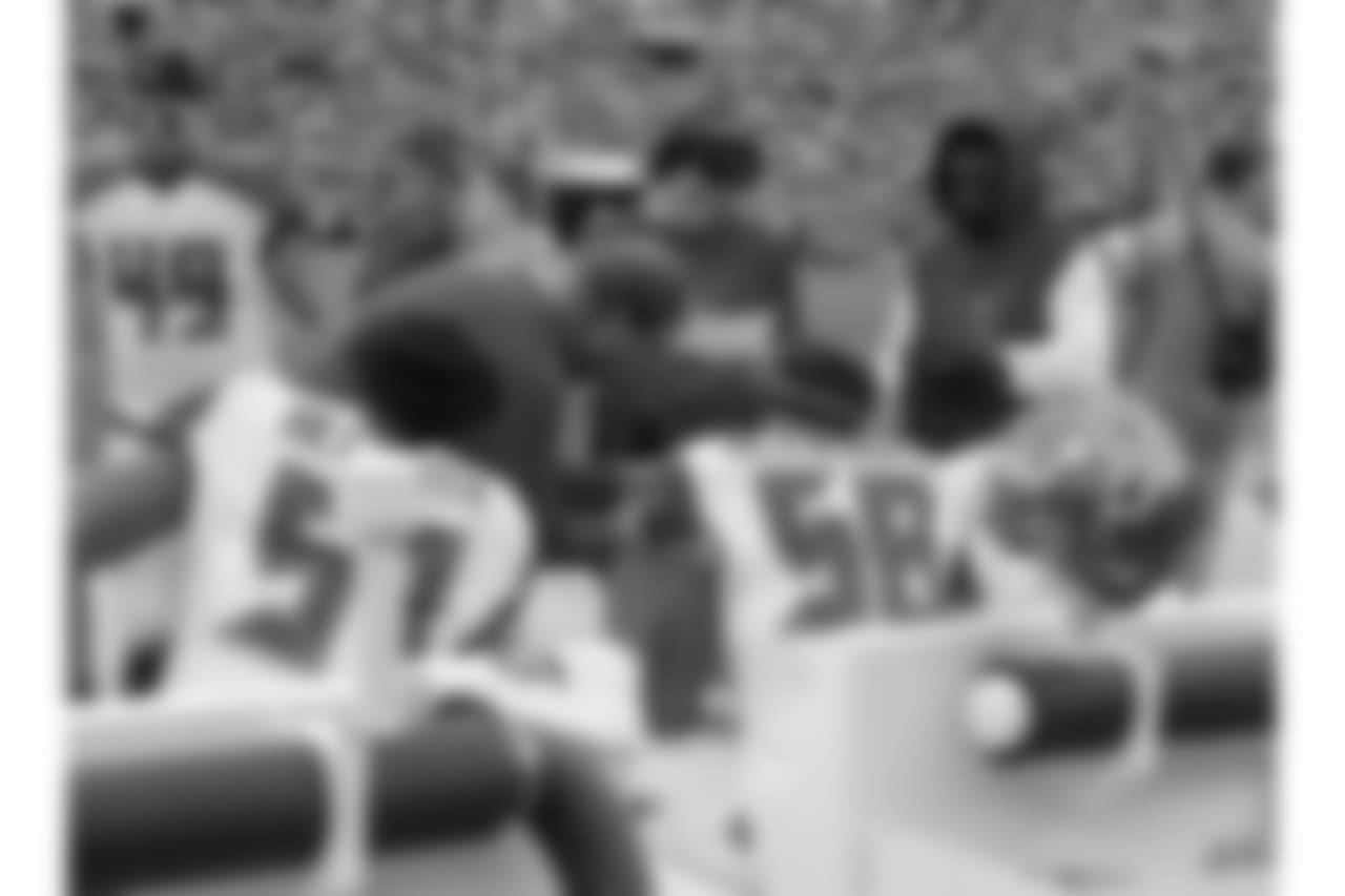 LB Riley Bullough, LB Kendell Beckwith, LB Kwon Alexander and LB Lavonte David