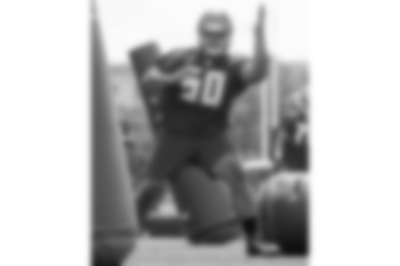 TAMPA, FLORIDA - MAY 24, 2018: Defensive Tackle Vita Vea #50 of the Tampa Bay Buccaneers during OTA practice at One Buccaneer Place. (Photo by Mike Carlson/Tampa Bay Buccaneers)