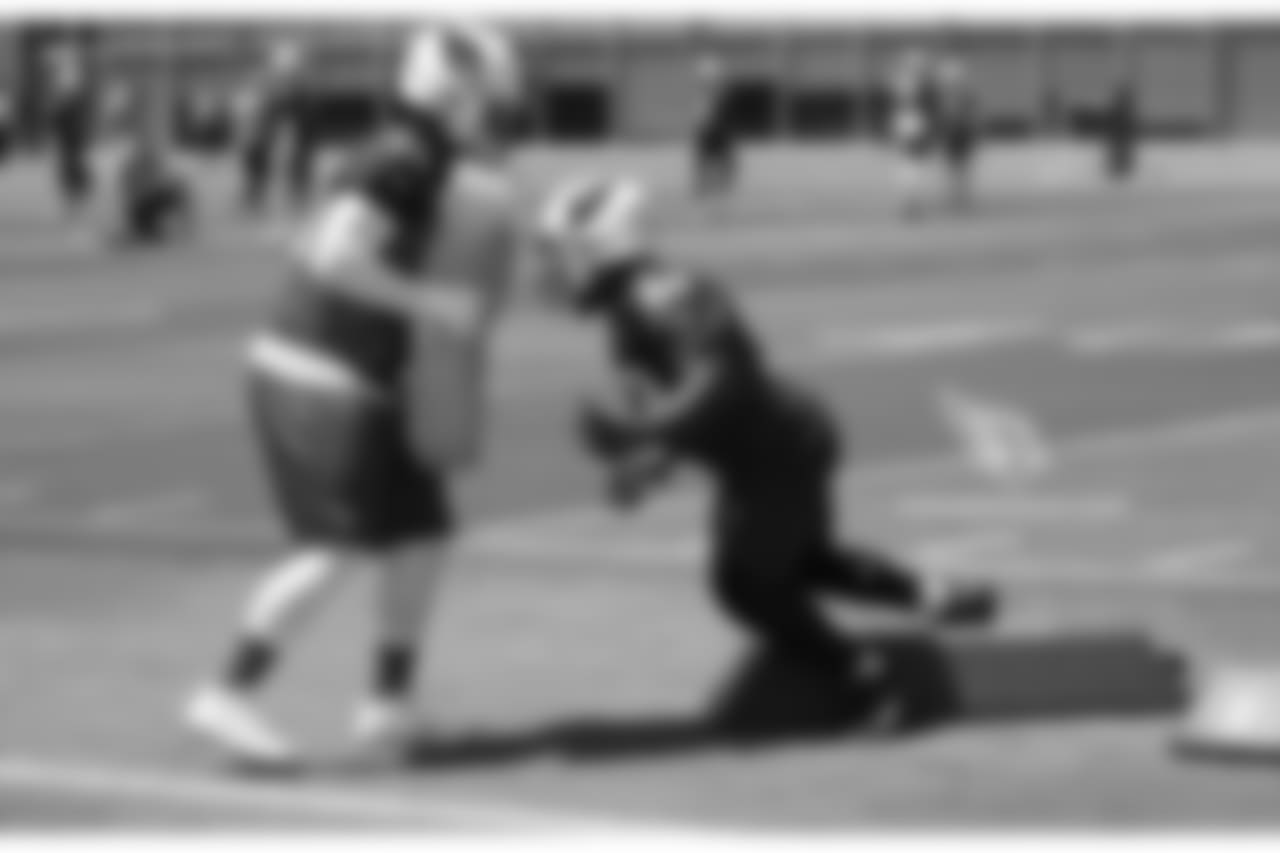 RBs Elijhaa Penny (left) and Darius Victor
