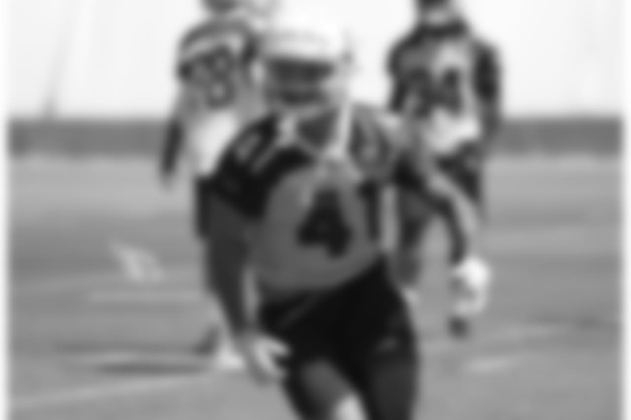 Tryout safety Juan Giraldo, who grew up in nearby Gilbert