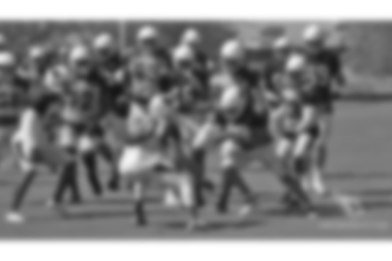 Gang tackle coming for RB D.J. Foster.