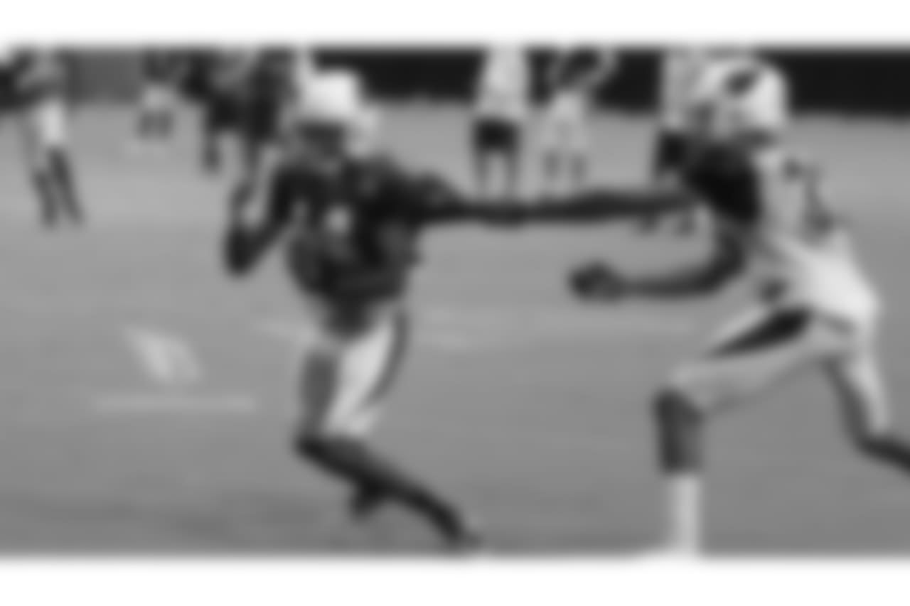 CB Chris Campbell grabs WR J.J. Nelson.