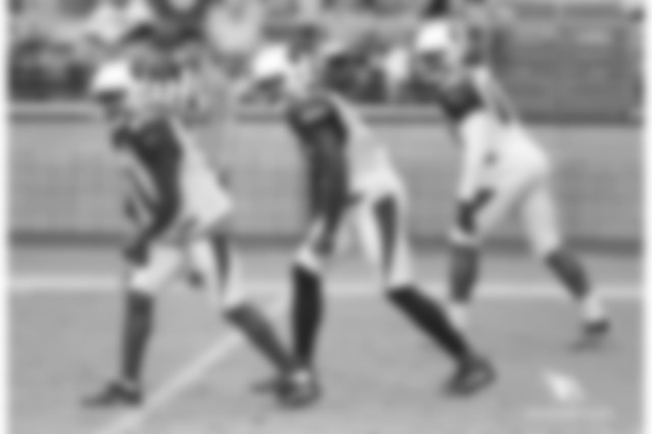From left: WR Chris Hubert, WR Chad Williams, TE Gerald Christian