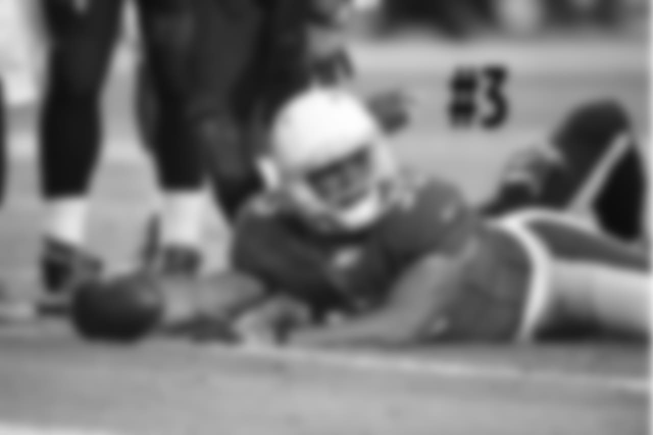 RB Elijhaa Penny is tackled just short of the end zone