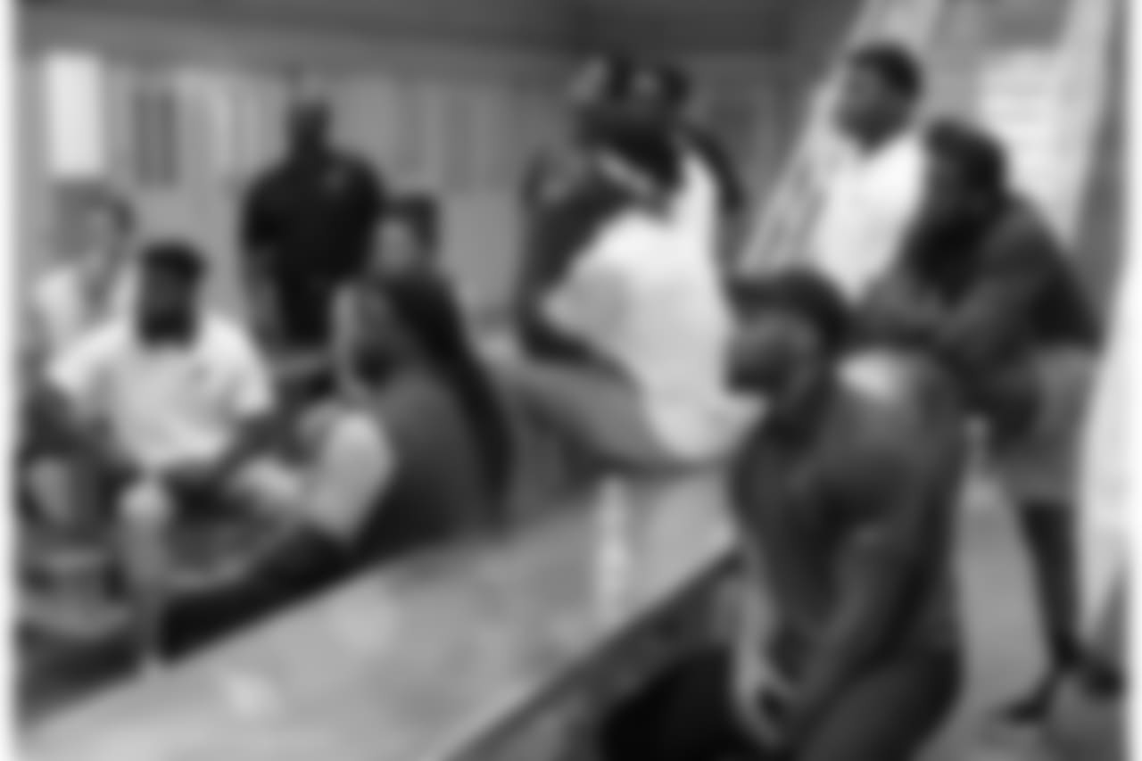 The first group at the jail