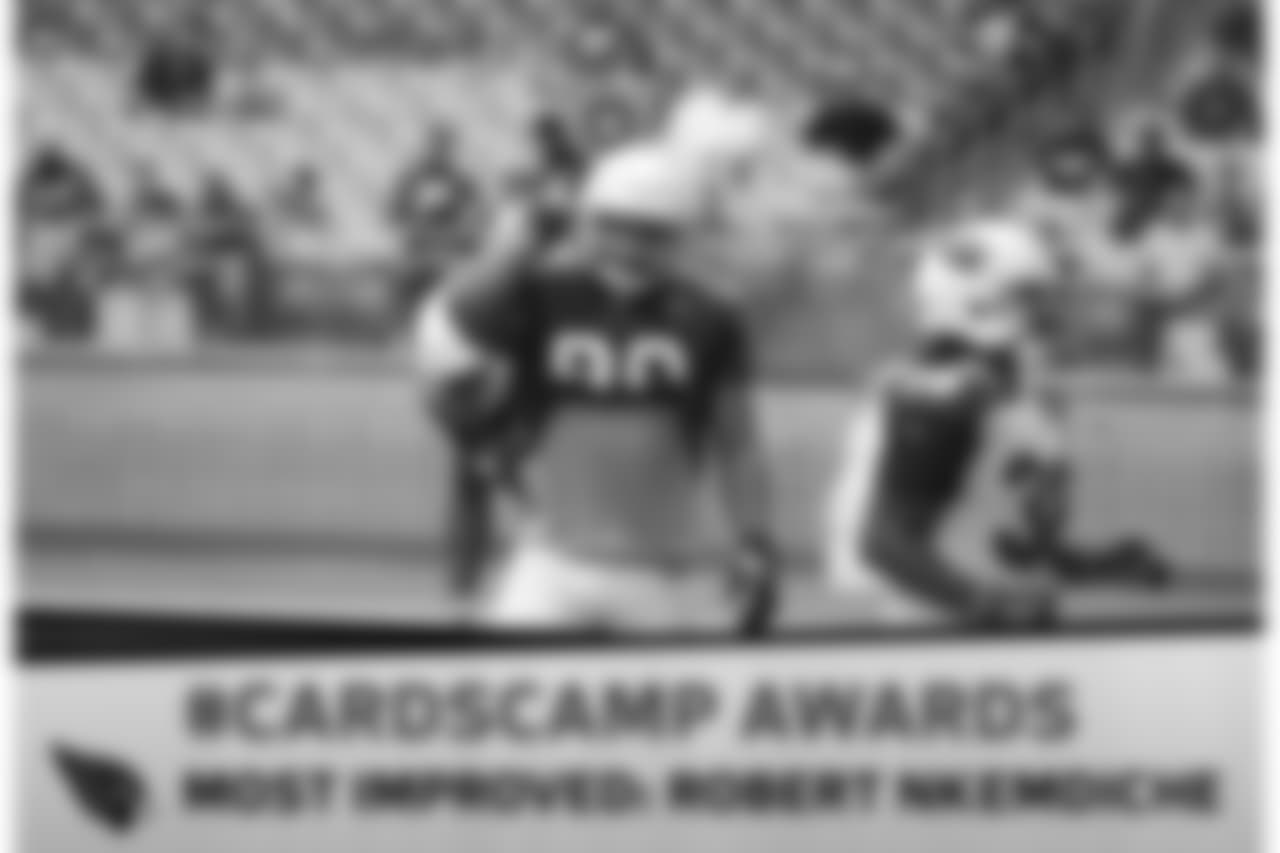 DT Robert Nkemdiche had a frustrating rookie season, but was a new player in camp. He was the disruptive force the team envisioned when it made him a first-round pick in 2016. Nkemdiche strained his calf this week, but the team expects to get him back by the opener.