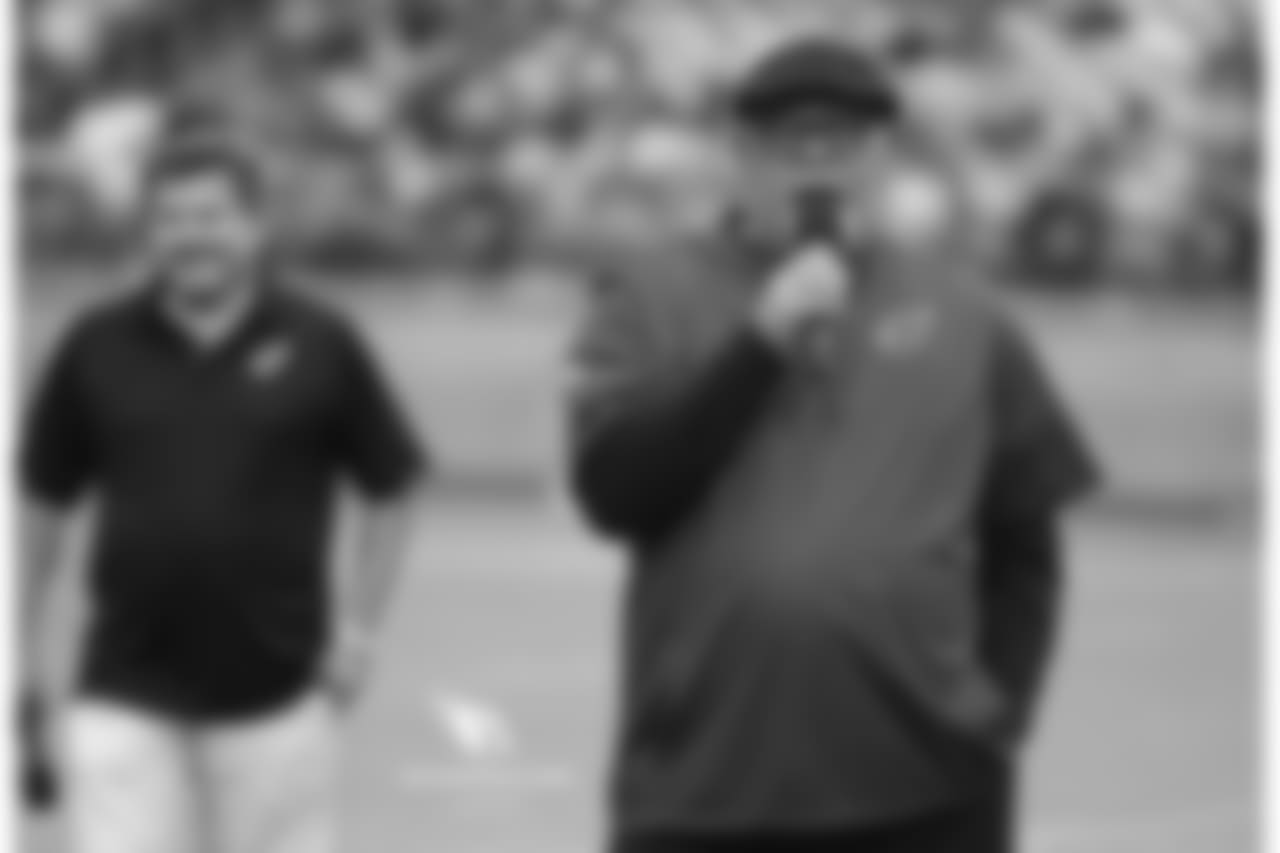 Head coach Bruce Arians at the Red & White practice