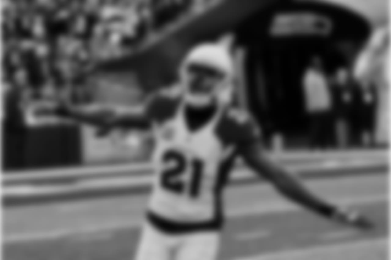 CB Patrick Peterson celebrates after a blocked punt