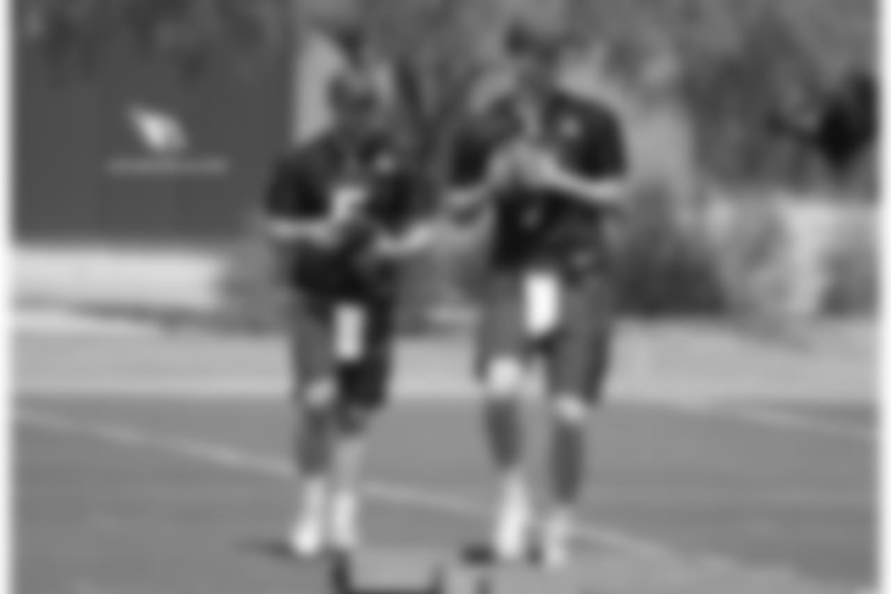 QB Alek Torgersen (left) and QB Mike Glennon