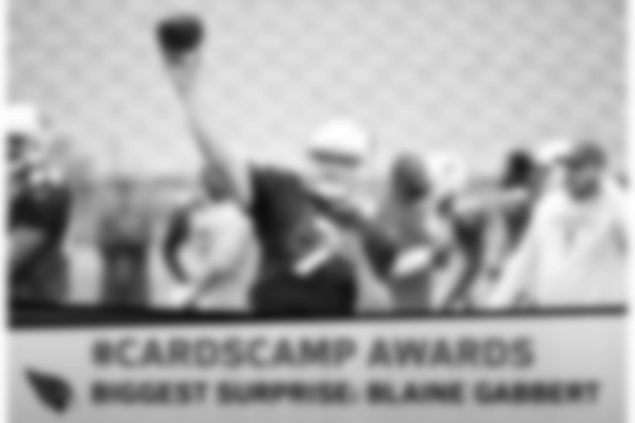 When training camp started, QB Blaine Gabbert was in a fight to make the team. He played so well that there were legitimate questions about his ability to challenge Drew Stanton for the backup job. Stanton remains the No. 2, but Gabbert seems exceedingly likely to secure a roster spot.