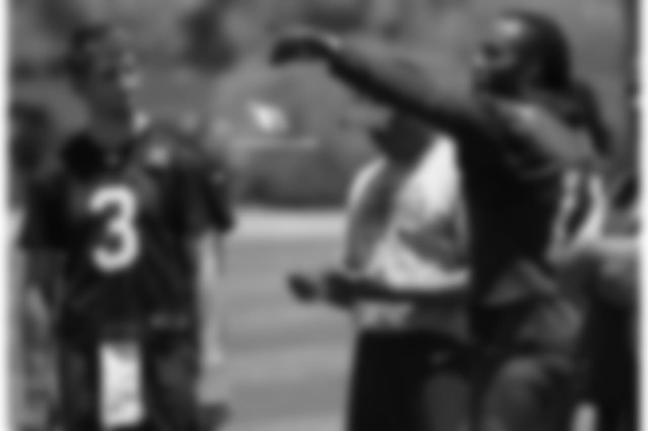 From left: QB Josh Rosen, coach Steve Wilks and WR Larry Fitzgerald