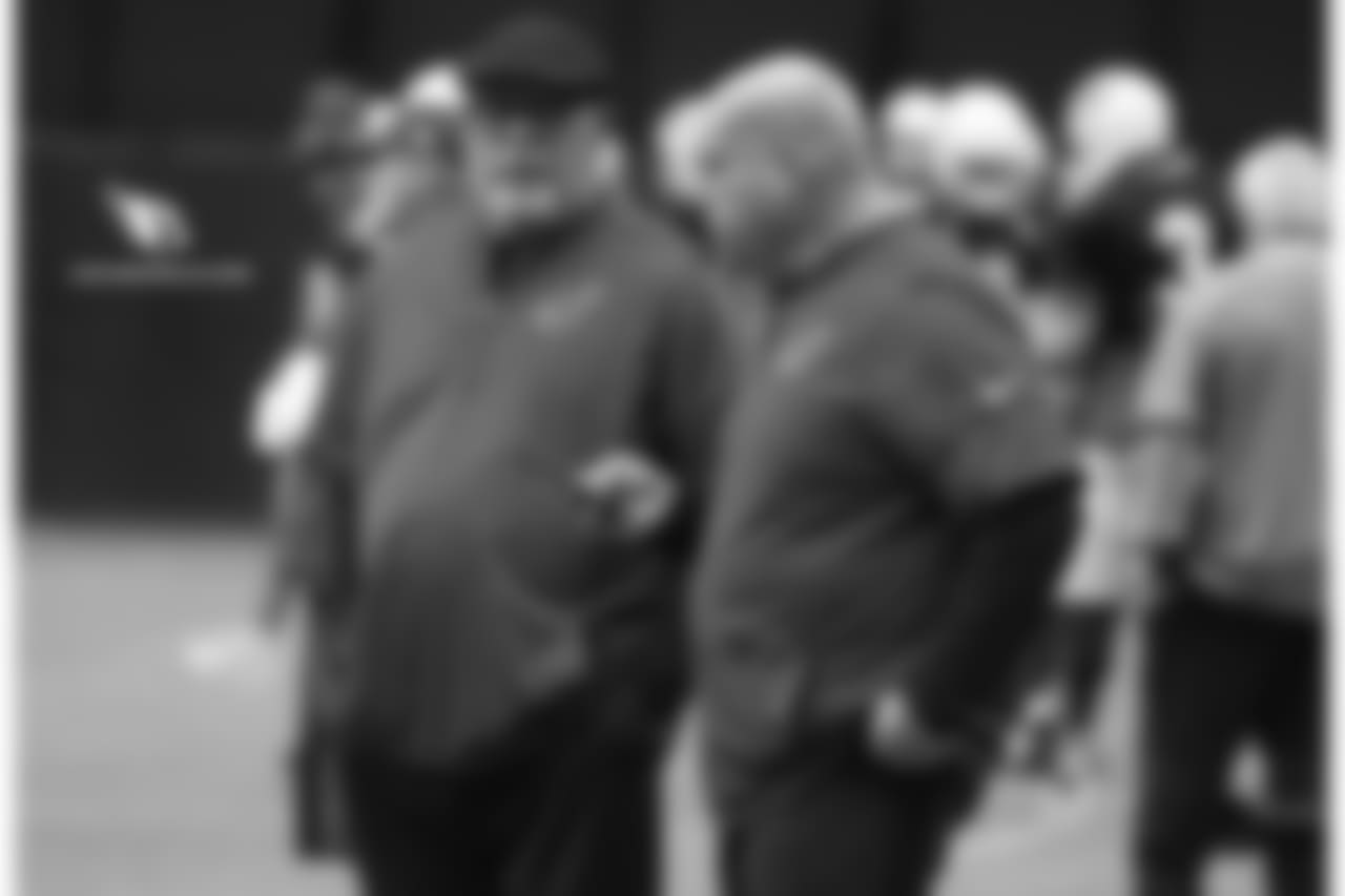 Coach Bruce Arians (left) and GM Steve Keim