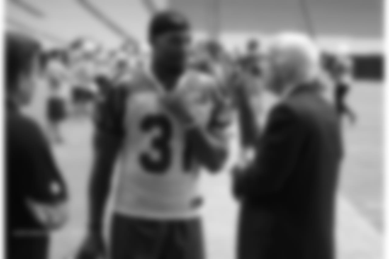 RB David Johnson and Senator John McCain