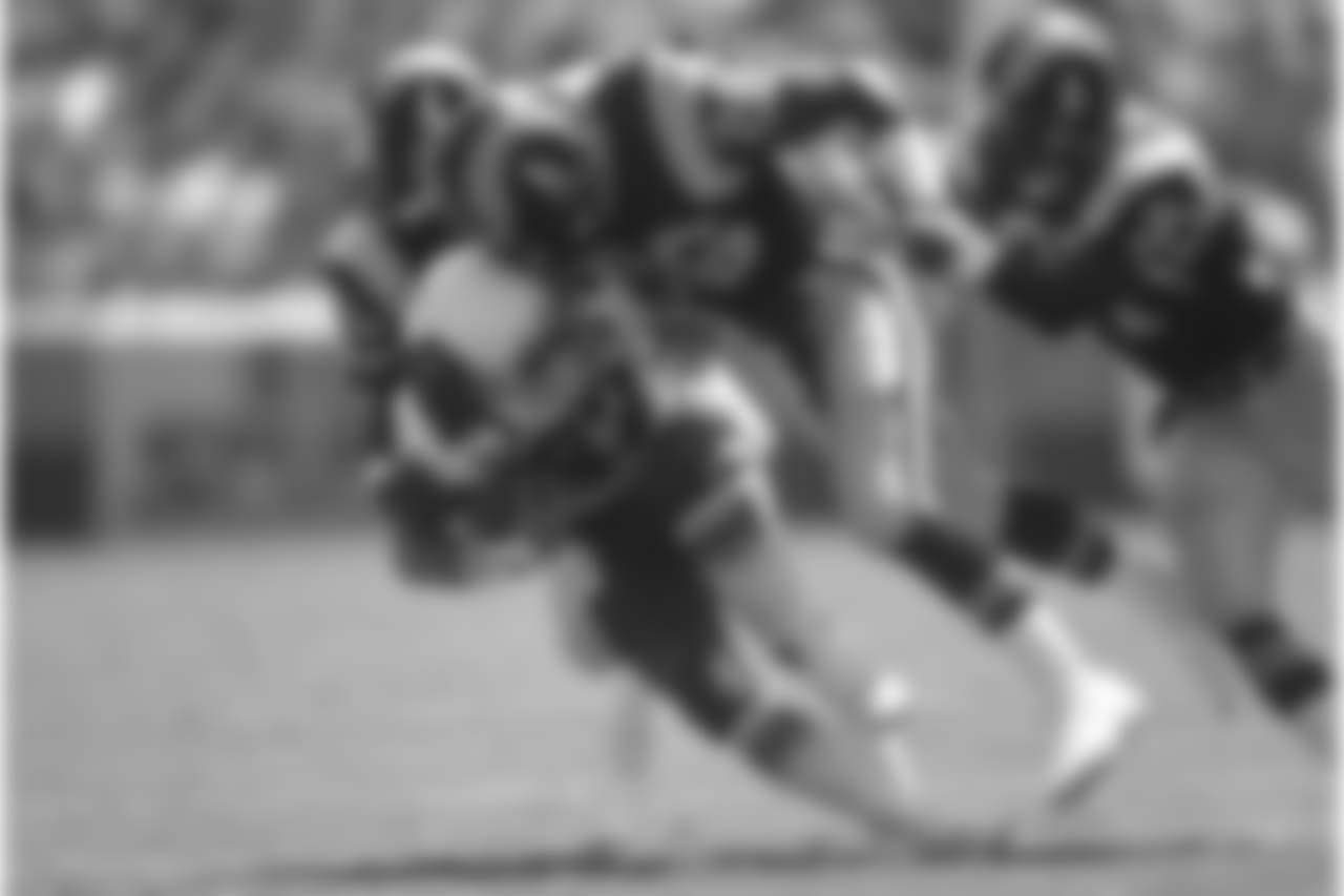 1990: WR Ricky Proehl catches a pass