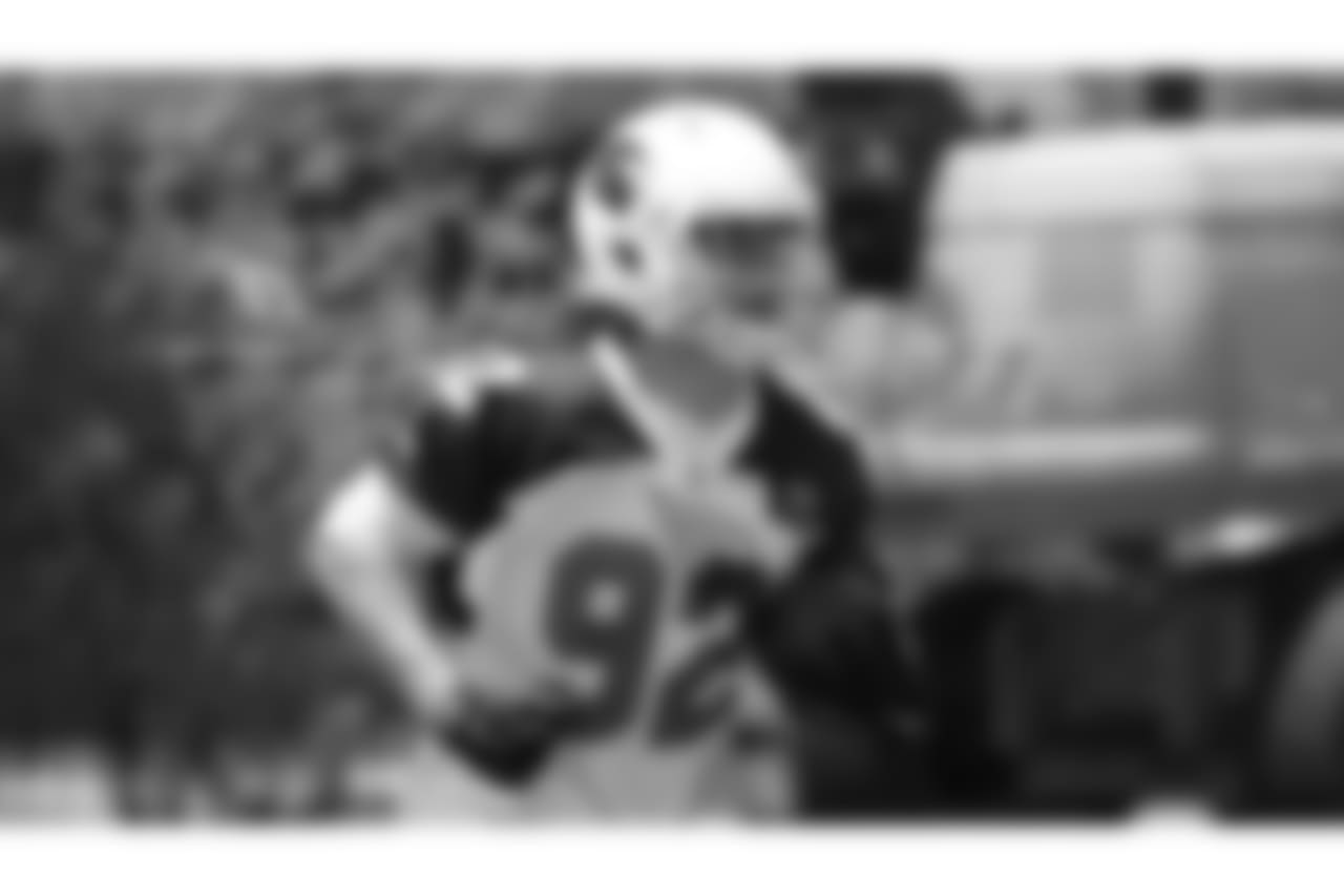 LB Dennis Gardeck after an interception