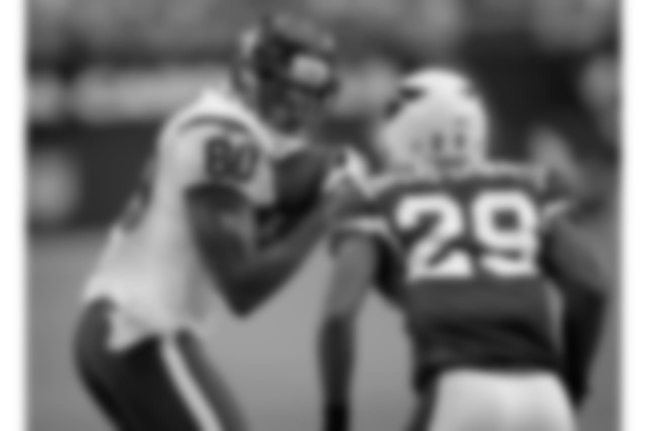 2010 (preseason): Texans WR Andre Johnson catches a pass in front of CB Dominique Rodgers-Cromartie