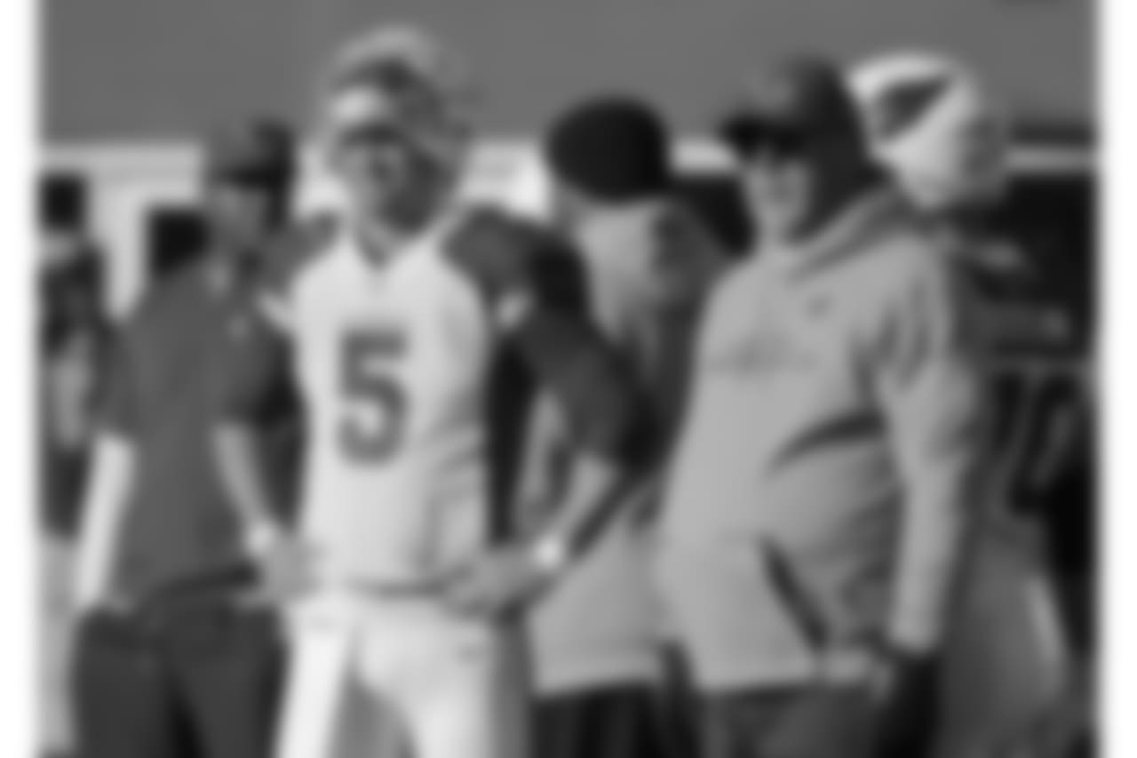 Cardinals QB Drew Stanton and head coach Bruce Arians on the sideline