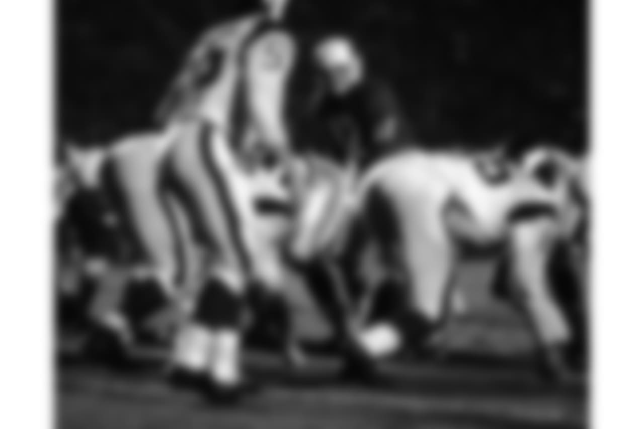 1967: QB Charley Johnson at the line of scrimmage