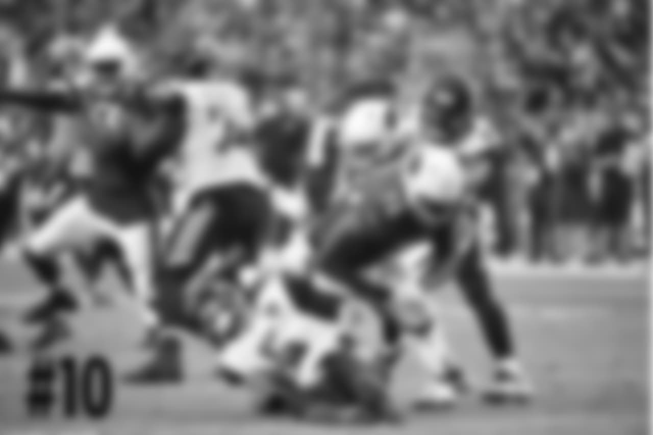 DL Olsen Pierre with the sack