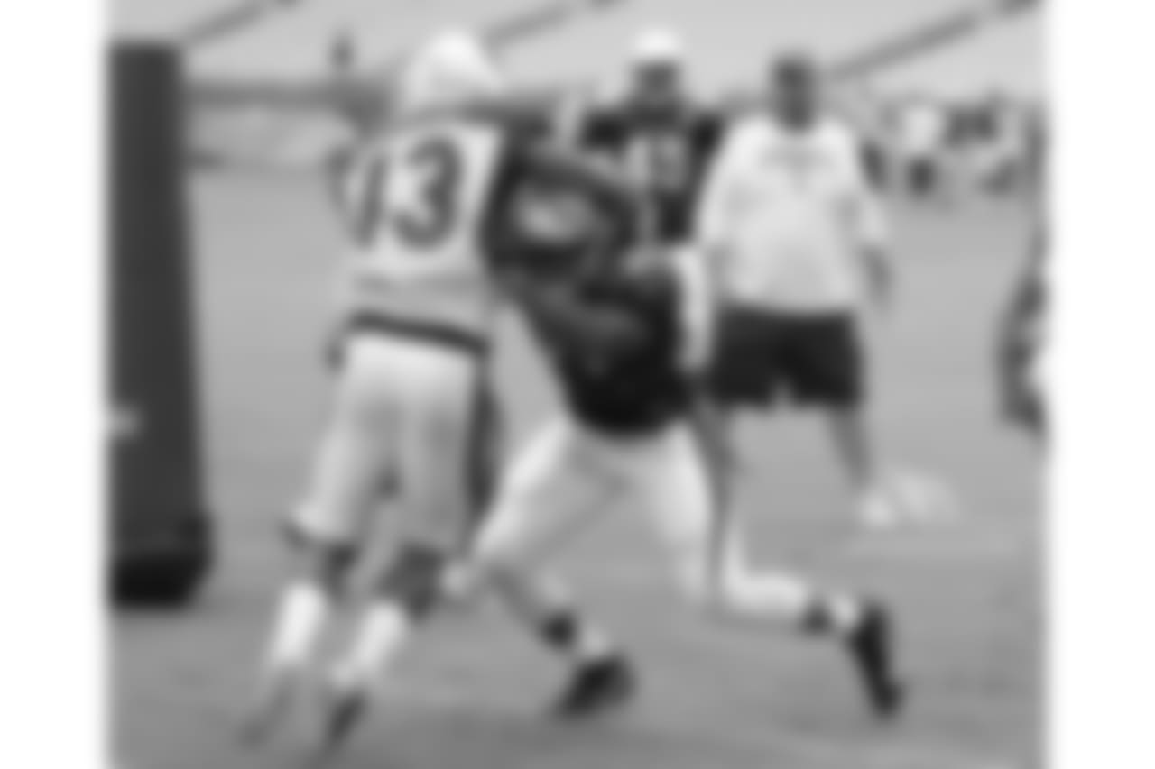 RB David Johnson vs. LB Haason Reddick in pass protection drill