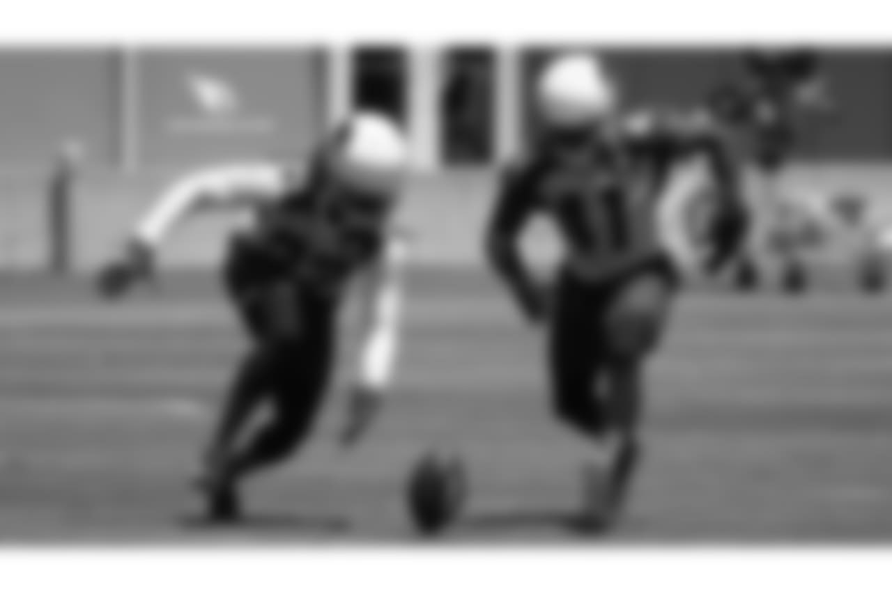 CB Bené Benwikere and S Antoine Bethea chase a fumble