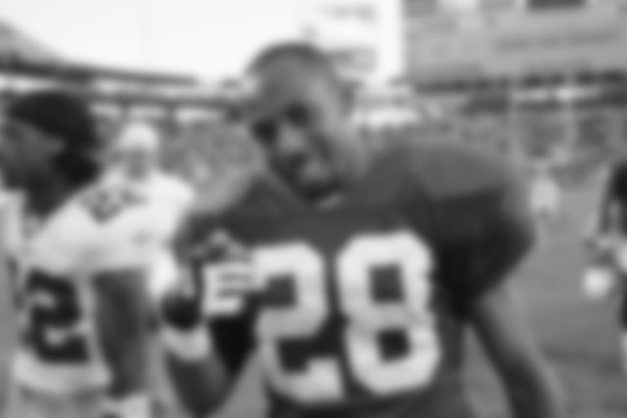 CB Duane Starks after a win over the Giants in 2004