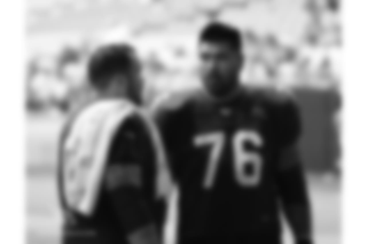 OL Evan Boehm and Mike Iupati