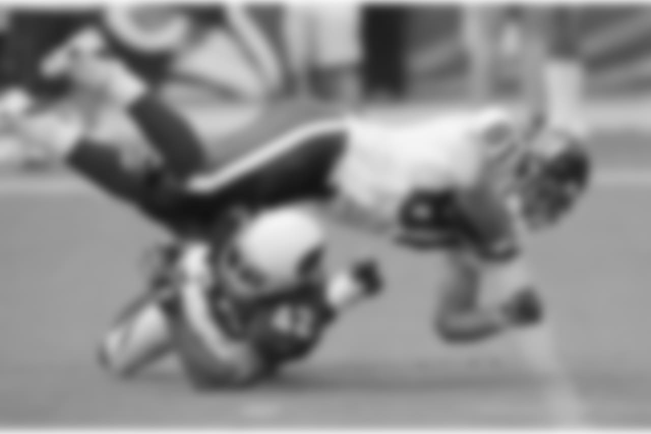 2007 (preseason): DB Terrence Holt tackles Texans TE Owen Daniels