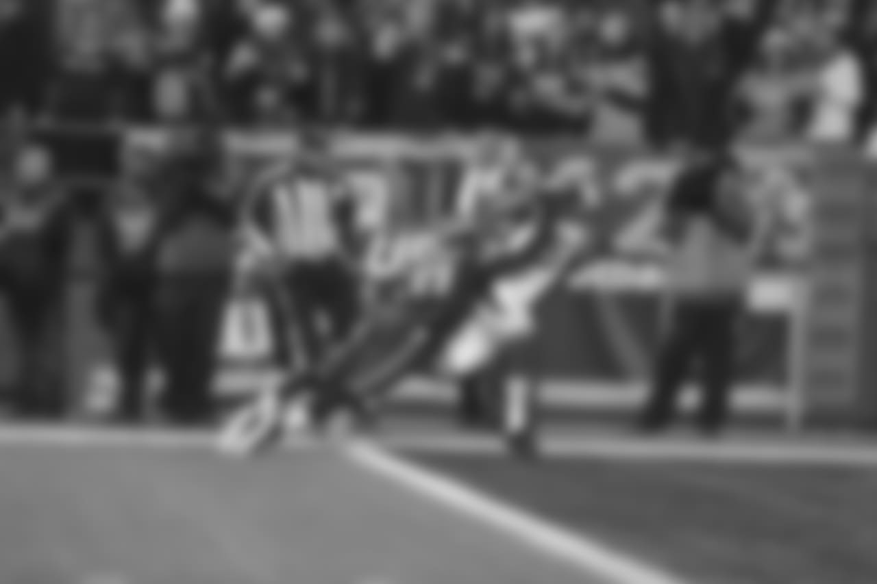 2013: WR Michael Floyd catches a touchdown pass against the Seahawks