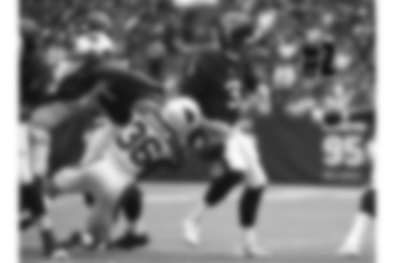 S Budda Baker forces a fumble