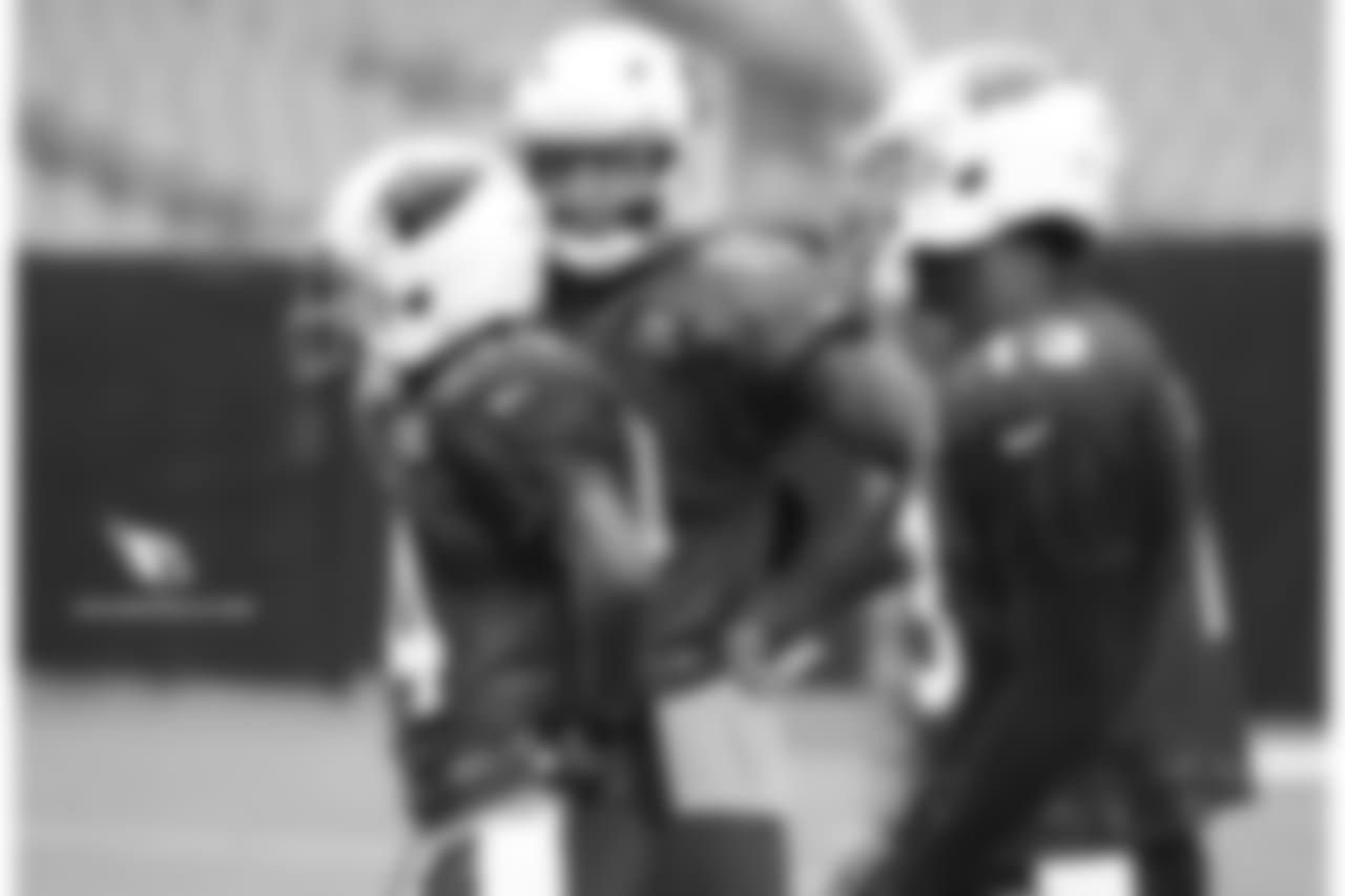 Day 14: WR Carlton Agudosi smiles during practice