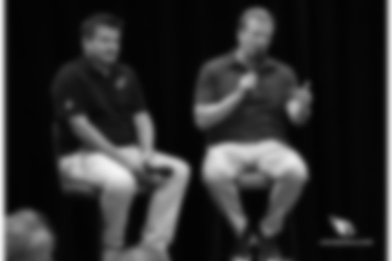 Cardinals president Michael Bidwill and NFL Commissioner Roger Goodell speak to Cardinals fans on Monday