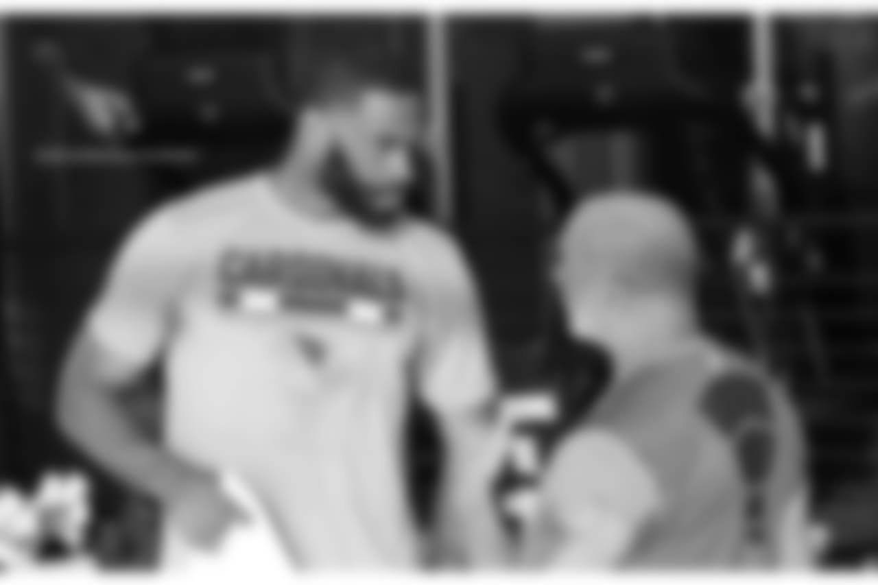 TE Jermaine Gresham and strength and conditioning coach Buddy Morris