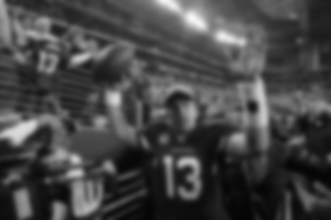 2008: QB Kurt Warner after a win against the Rams clinched the NFC West