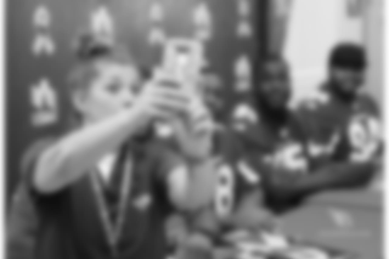 A selfie with the players