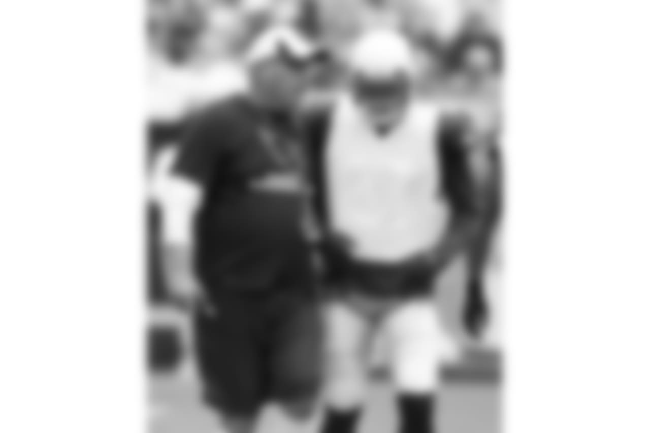 With Patrick Peterson during training camp in 2013
