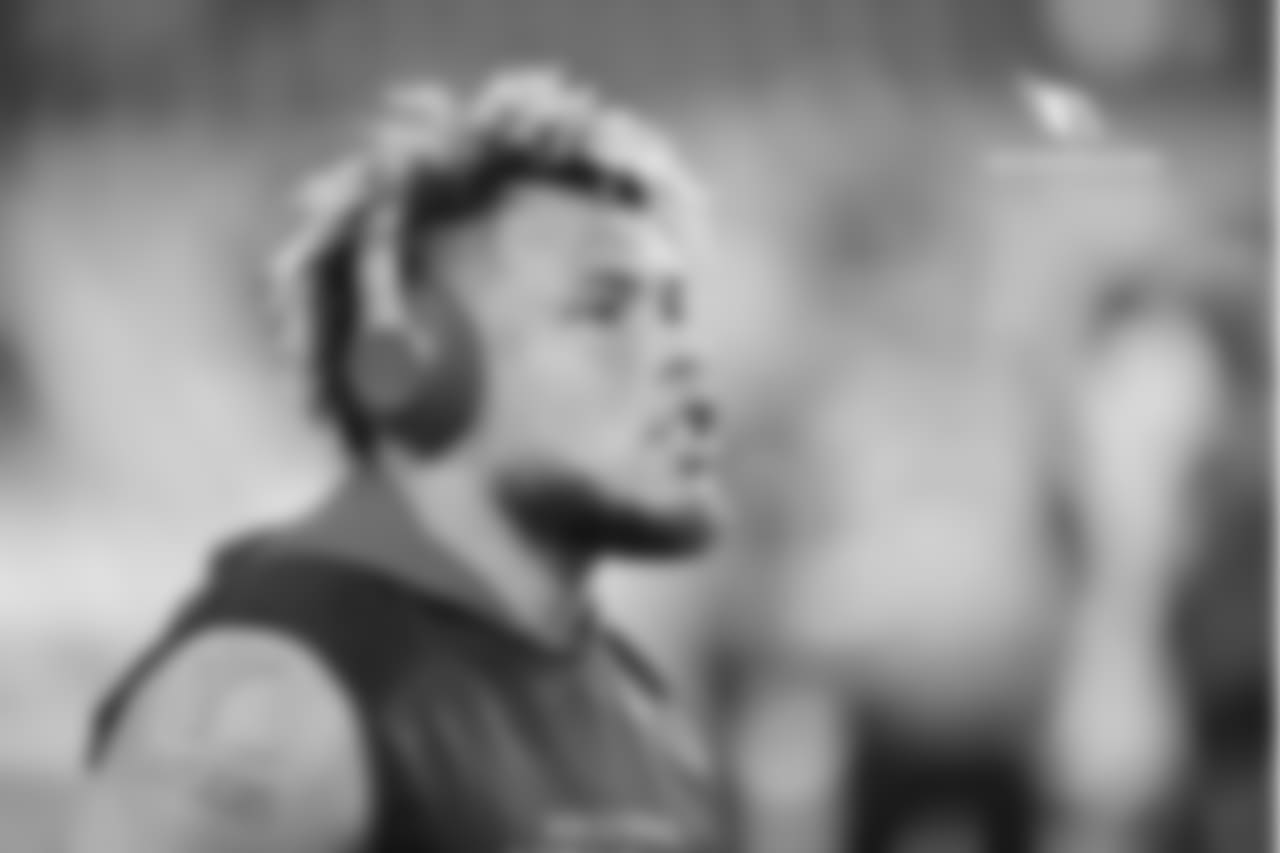 S Tyrann Mathieu before the game