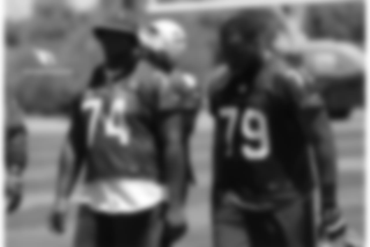 LT D.J. Humphries (left) and LT Korey Cunningham