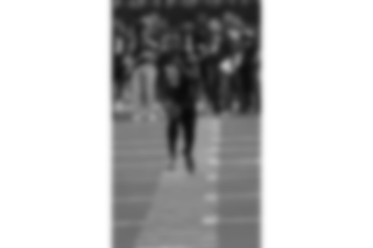 Iowa defensive back Desmond King runs a drill at the NFL football scouting combine Monday, March 6, 2017, in Indianapolis. (AP Photo/David J. Phillip)
