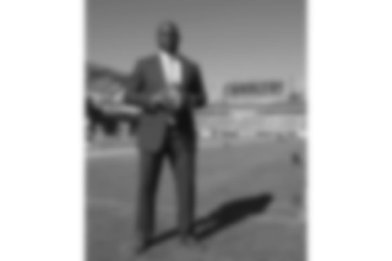 The Los Angeles Chargers introduce new Head Coach Anthony Lynn at a press conference at StubHub Center on the campus of California State University, Dominguez Hills.