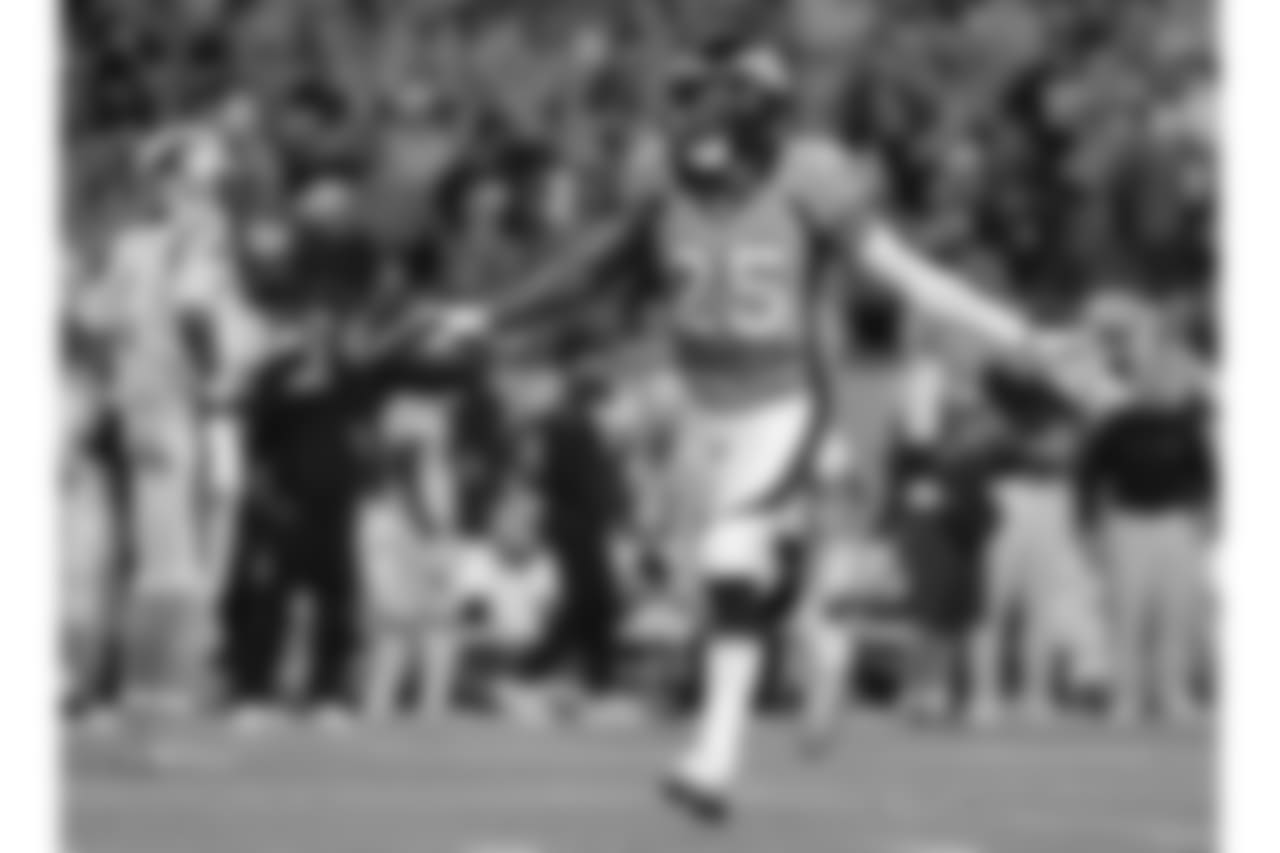Denver Broncos cornerback Chris Harris (25) celebrates an interception against the Carolina Panthers during the second half of an NFL football game, Thursday, Sept. 8, 2016, in Denver. (AP Photo/Jack Dempsey)