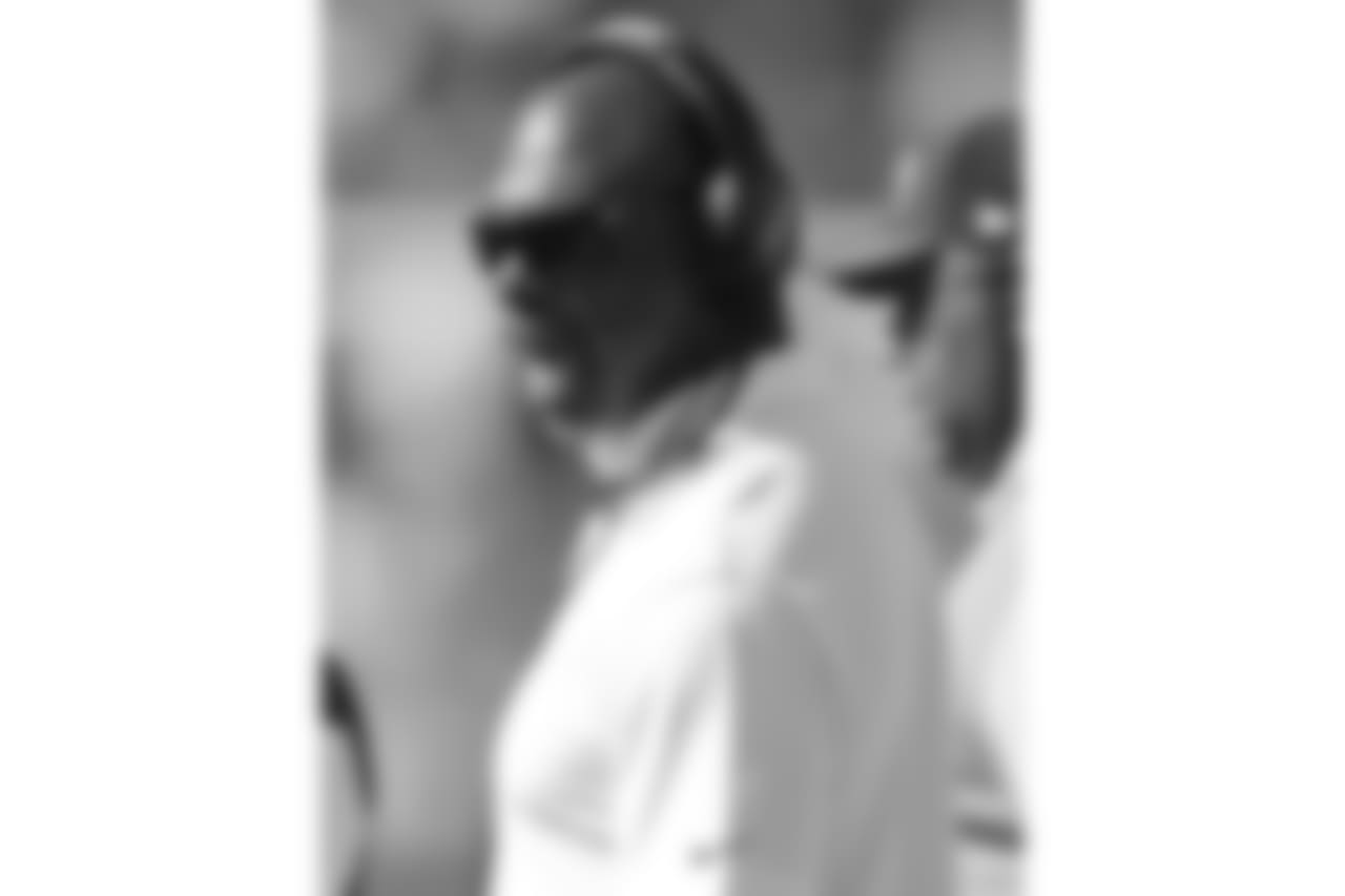 Los Angeles Chargers head coach Anthony Lynn reacts during the first half of an NFL football game against the Oakland Raiders in Oakland, Calif., Sunday, Oct. 15, 2017. (AP Photo/Ben Margot)