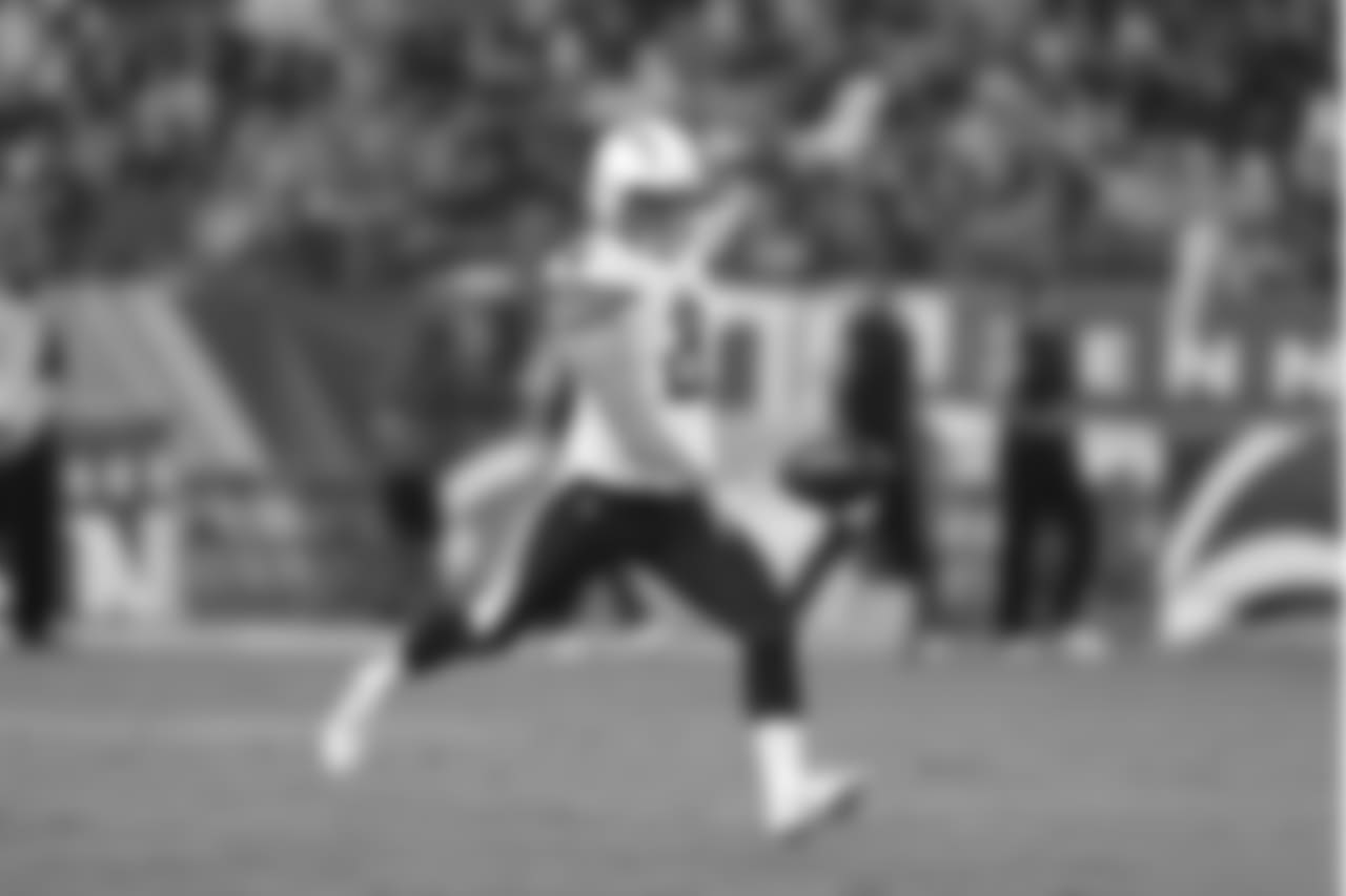 San Diego Chargers punter Drew Kaser (8) punts the football during a week 1 preseason NFL football game against the Tennessee Titans, Saturday, Aug. 13, 2016, in Nashville, Tenn. The Titans won 27-10. (Scott Boehm via AP)