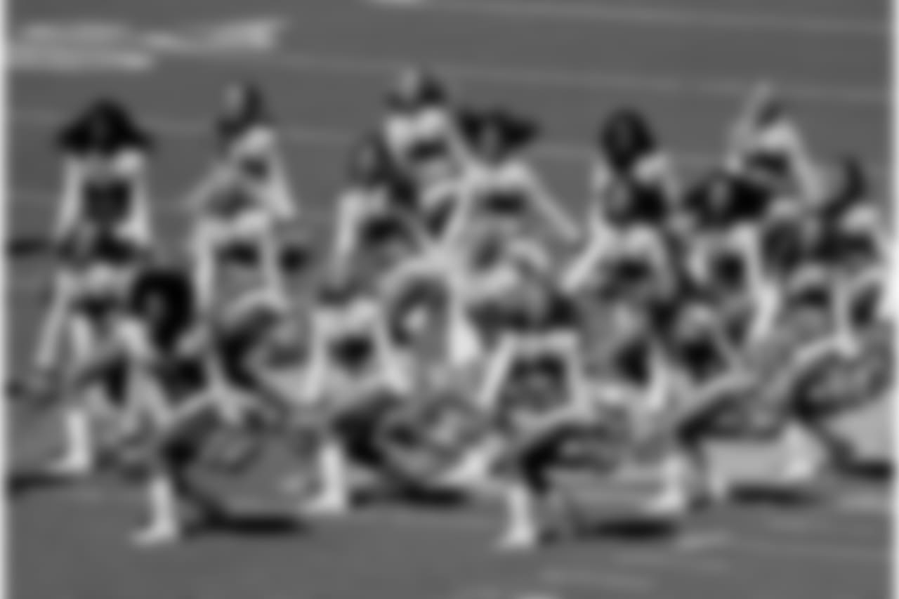 Los Angeles Chargers cheerleaders perform before the first half of an NFL football game against the Kansas City Chiefs Sunday, Sept. 24, 2017, in Carson, Calif. (AP Photo/Chris Carlson)