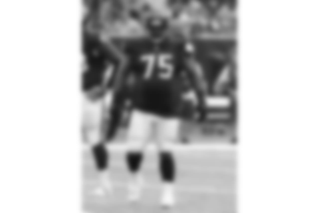 Houston Texans nose tackle Vince Wilfork (75) looks across the line of scrimmage during an NFL game against the Detroit Lions on Sunday, October 30, 2016. The Texans defeated the Lions 20-13. (Kevin Terrell via AP)