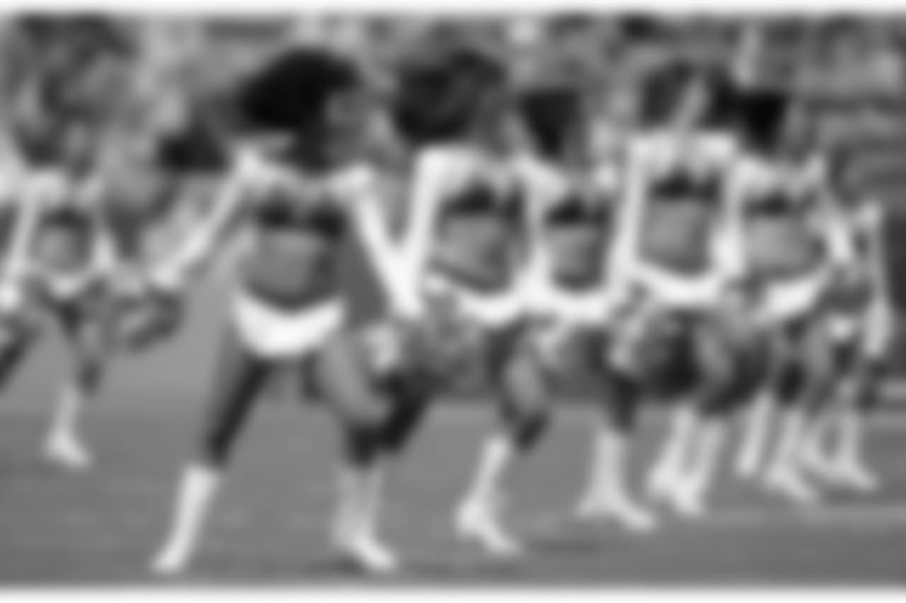 Los Angeles Chargers cheerleaders perform during the first half of an NFL football game against the Kansas City Chiefs Sunday, Sept. 24, 2017, in Carson, Calif. (AP Photo/Jae C. Hong)