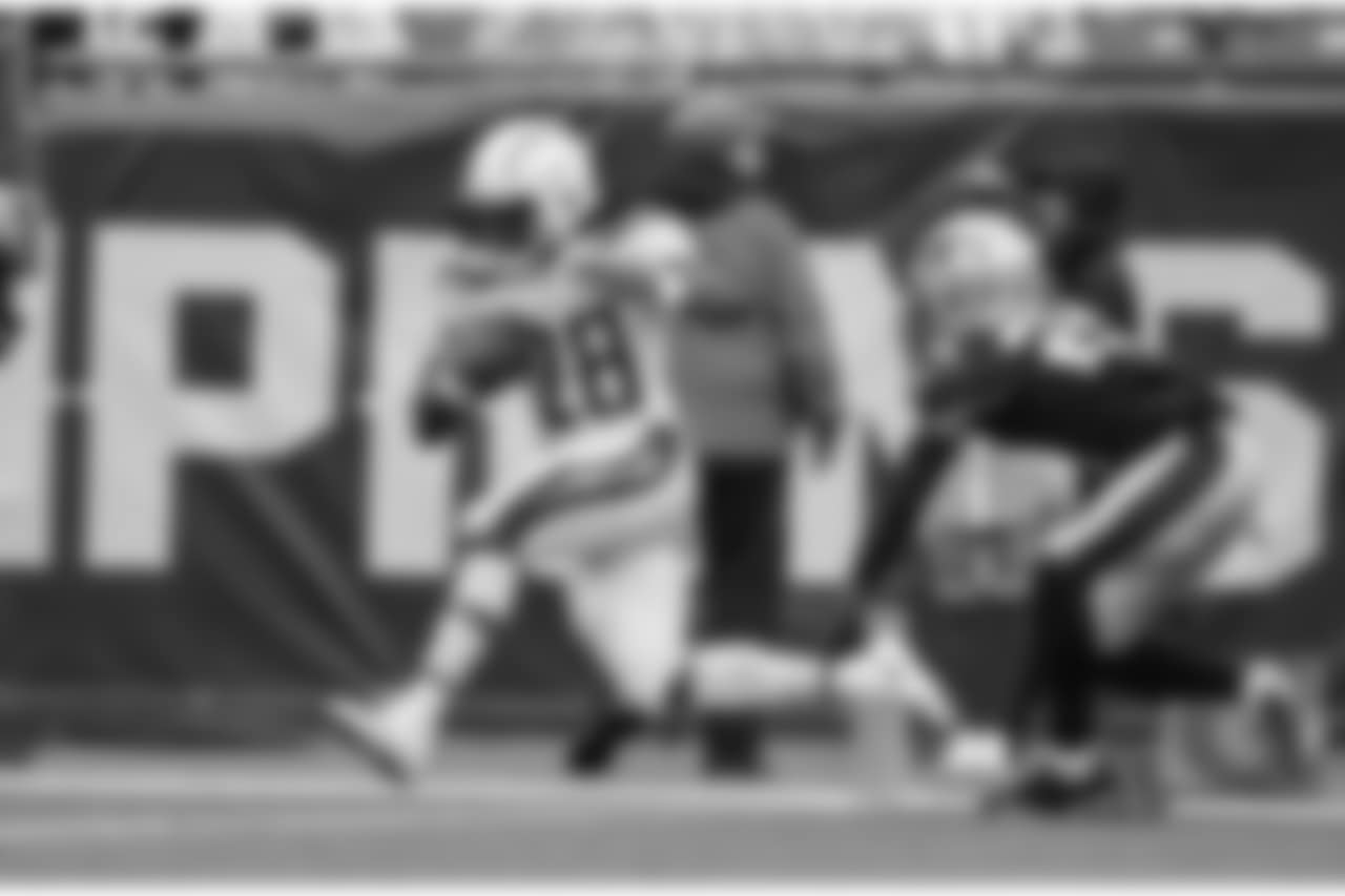 Los Angeles Chargers vs. the New England Patriots at Gillette Stadium on Sunday, Oct. 29, 2017. The Patriots won 21-13.